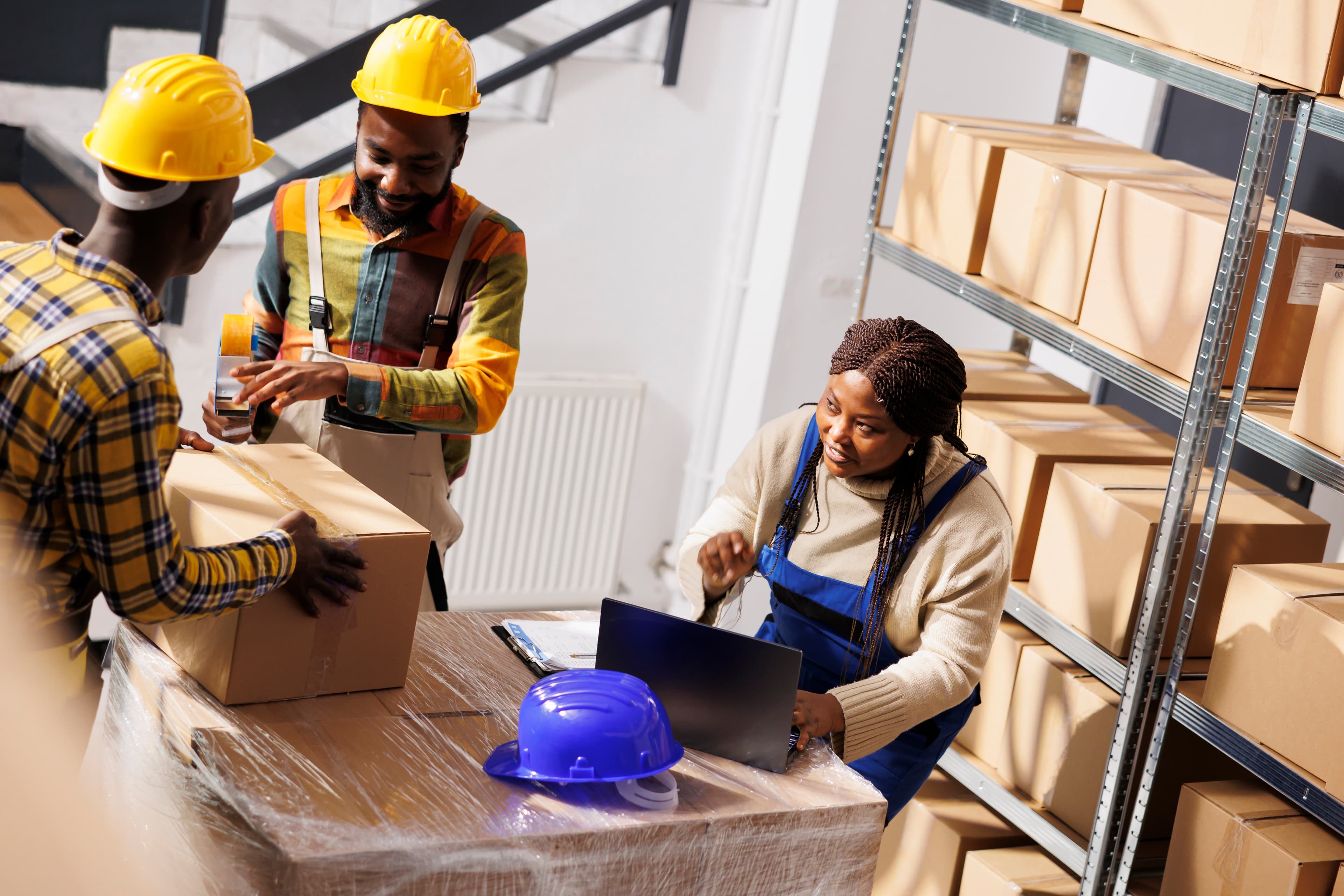 Relocation team packing household belongings with careful white-glove handling