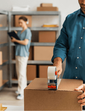 Mover labeling and managing household boxes for white-glove relocation inventory